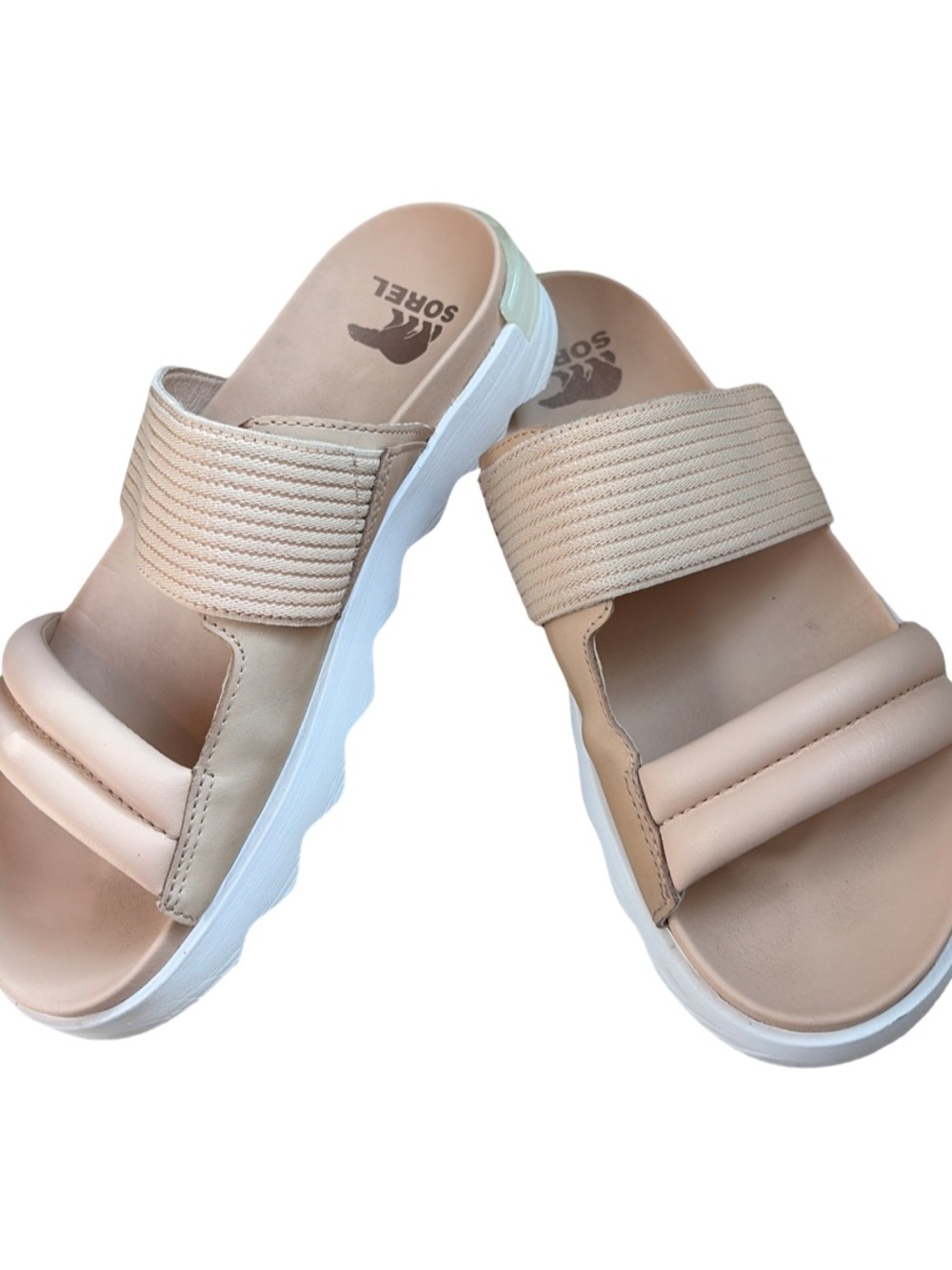 Sorel Women's Beige Dual-Strap Slide Sandals - Picture 4 of 5